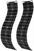 400 Watt Flexible Solar Panel for RV, 2 × 200 Watt 12 Volt Solar Power Panel Kit Photovoltaic Module Monocrystalline Solar Panels for Camping Off Grid Car Battery Charging Boat