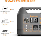 Enginstar Solar Generator, 296Wh Portable Power Station, 110V Pure Sine Wave, 80000mAh Backup Battery Power Supply for CPAP Outdoor Camping, Traveling, and Emergencies