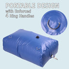 Japard 240 L / 65 Gal Water Bladder Tank, Foldable Portable Rainwater Storage Container, Emergency Water Bag for RV, Truck Bed, Fire Prevention, Drought Resistance, Blue