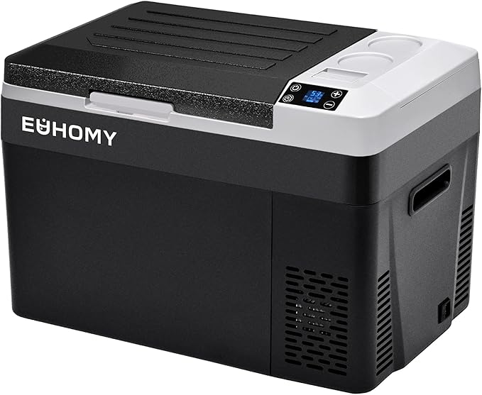EUHOMY 12 Volt Refrigerator, 32QT(30L) PortableRefrigerator, Car Fridge Usable Battery, CarRefrigerator 12/24V DC 110-240V AC, Portable Freezer for Camping, Travel, Truck, Outdoor