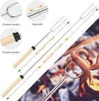 Camping Cooking Utensils Set, Stainless Steel Grill Tools, Camping BBQ Cookware Gear and Equipment for Travel Tenting RV Van Picnic Portable Kitchen Essentials Accessories