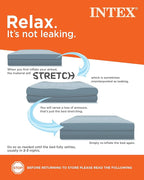 Intex 64777E Dura-Beam Standard Prestige Air Mattress: Fiber-Tech - Twin Size - Hand-Held Battery Pump - 10in Bed Height - 300lb Weight Capacity