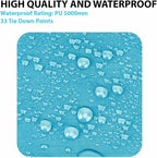 Gold Armour Rainfly Tarp Hammock, Premium 14.7ft/12ft/10ft/8ft Rain Fly Cover, Waterproof Ultralight Camping Shelter Canopy, Survival Equipment Gear Camping Tent Accessories (Sky Blue 10ft x 10ft)