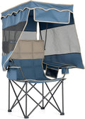 Camping Chair with Canopy Shade Oversized Folding Chair with Canopy for Outdoor Camping,Fishing Padded Outdoor Chair with Cup Holder,Cooler Bag,Side Pockets Beach Chair with Canopy Supports 330 lbs