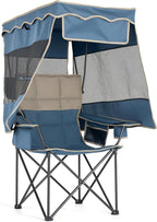 Camping Chair with Canopy Shade Oversized Folding Chair with Canopy for Outdoor Camping,Fishing Padded Outdoor Chair with Cup Holder,Cooler Bag,Side Pockets Beach Chair with Canopy Supports 330 lbs