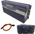 5000W Power Inverter 72V DC to 110V AC Converter with LED Display Dual AC Outlets Dual Fans Radiating for RV, Camp, Boat and Home Emergency Portable Pure Sine Wave Inverter (Smart Screen, 5000W 72V)