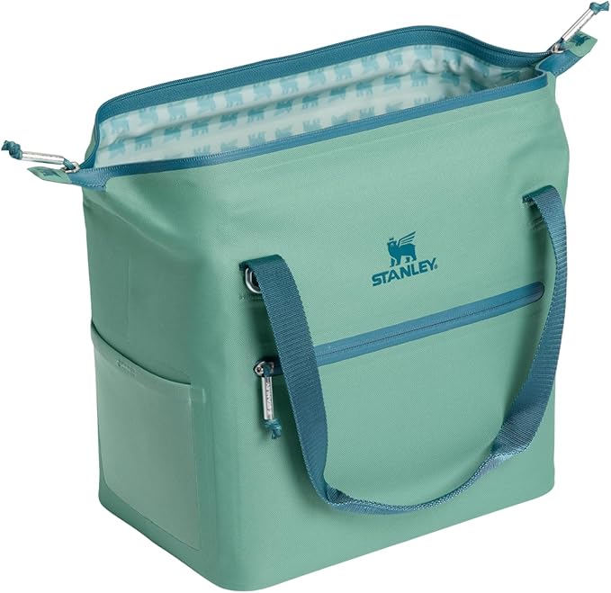 Stanley All Day Julienne Midi Soft Cooler Bag and Lunch Box 12 Quarts | 20 Can Cooler with Handles and Strap | Stays Cold for Hours | Insulated Travel Bag with Zipper | BPA-Free | Spring Green