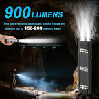 Solar/Rechargeable Flat Flashlights, 900 Lumens EDC Tactical Flashlight, Multi Function LED Small Flashlight, 7 Modes IP65 Waterproof for Home, Camping,and Emergency Use (Black)