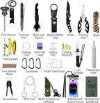 Survival Kit for Teen Men Dad Husband, 24 in 1 Emergency Survival Gear and Equipment, Tactical Tools for Outdoor Camping Fishing Hunting Adventure, Cool Birthday Idea