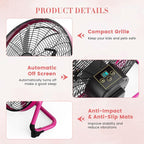 18” Solar Powered Floor Fan, 40W Cordless Fan Outdoor, Long Lasting Battery Operated and Strong Airflow, USB Output, 360° Tilt, Quiet, Wireless, For Camping Travel Home Garage RV Patio