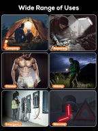 Gym Lamp, Portable Gym Lighting for Posing, Magnetic Work Light Rechargeable, Gift for Men/Women, 180° Rotate Foldable with Hang Hook Camping Lamp, USB Power Bank LED Handheld Flashlight-Black