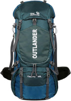 Hiking Backpack Camping Light Travel Backpack for Men Women with Shoe Compartment Rain Cover Can Hang Water Bag Green Blue Black Optional for Hiking Camping Traveling 60L Capacity