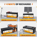 24V 140Ah LiFePO4 Battery, Built-in 100A BMS,3584Wh Lithium Battery,4000-15000 Deep Cycles & 10-Year Lifetime, Perfect for Marine, RV, Marine, Trolling Motor, Solar Off-Grid System
