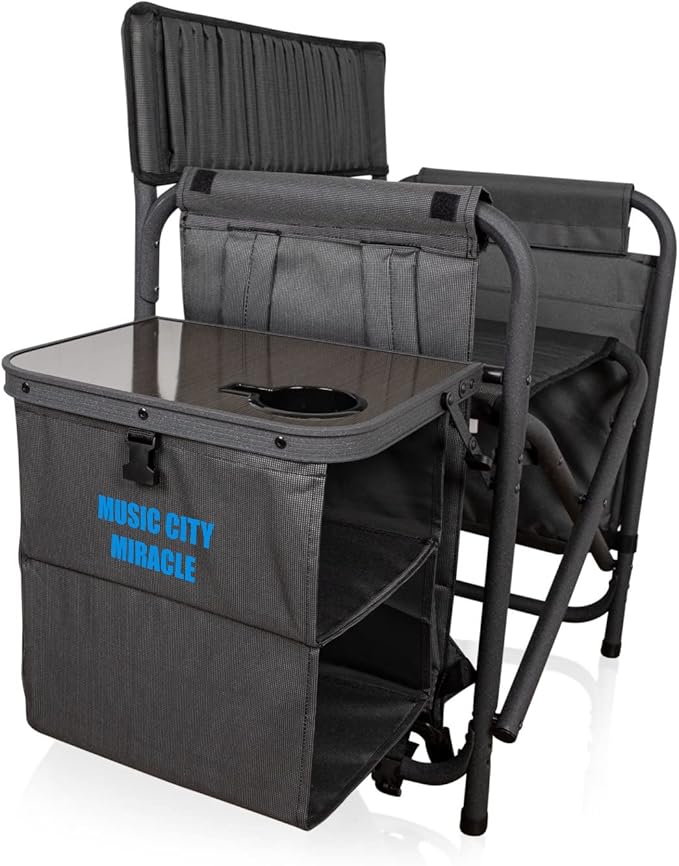 Picnic TIME NFL Unisex-Adult NFL Fusion Camping Chair with Side Table and Soft Cooler, Beach Chair for Adults, Lawn Chair