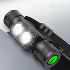 Super Bright Mini Led Rechargeable Headlamp -1200 Lumen Rechargeable Head Lamp with 6 Modes,Waterproof Head Light with 3000mAh for Camping,Running,Hiking, Emergency,Outdoor,Car Repair