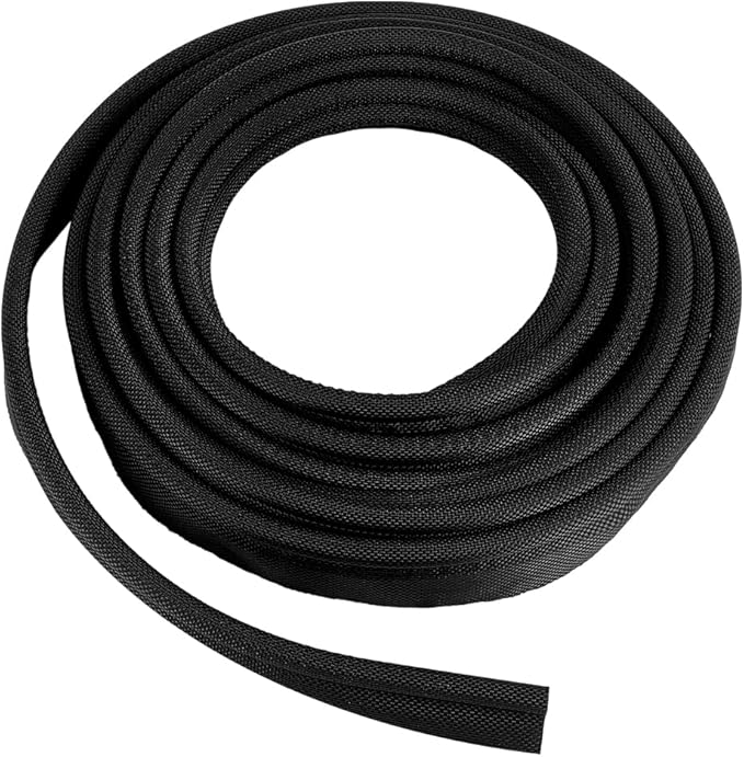 BENECREAT 5.5 Yards Black Awning Rail Piping, 8mm Double Flap Awning Tent Piping Insert with Solid PVC Core for Rv, Tarps, Camping Tent Accessories