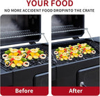 MEHE Vegetable Grill Basket,Nonstick Grilling Topper 14.6 "x11.4 Thicken Grill Pan BBQ Accessory for Grilling Veggie, Fish, Shrimp, Meat, Camping Cookware (With Hand)