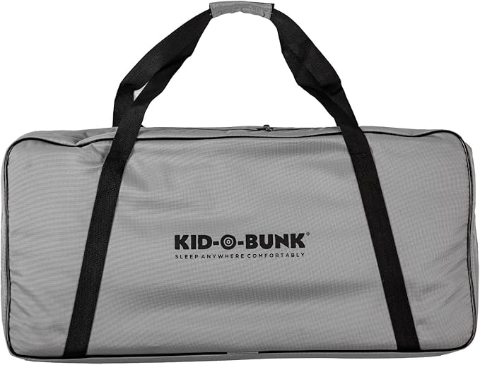 Disc-O-Bed Youth Single Camping Cot Kid-O-Bed, Portable Sleeping Cot for Kids with Included Carry Bag, Indoor and Outdoor Use, Tan