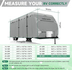 Umbrauto RV Cover Fits 22-24ft Travel Trailer: Lightweight, Waterproof Camper Cover for Toy Hauler, Winter Campsite, with Gutter Covers, Tongne Jack Covers, Windproof Straps