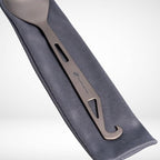 FlipFuel Titanium Spork – Ultralight Backpacking & Camping Utensil, Reusable Travel & EDC Spork with Multi-Function Hook