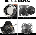 Fire-Maple Crater Radiant Cooking System - w/Micro Pressure Regulated Valve, Solo Compact and Windproof Water Boiler, Ideal for Hiking, Climbing, Camping and Emergency uses, 0.8L.