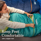 Coleman Big Bay 0/20/40°F Cold-Weather Sleeping Bag, Adult Mummy Sleeping Bag with Headrest, Foot Ventilation, & Storage Sack, Big & Tall Options