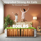 YENING Full Size Air Mattress with Built in Pump Raised Double Blow up Bed Inflatable Camping Airbed Electric 18 Inch Tall