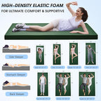 CYMULA Memory Foam Camping Mattress Pad,3inch Sleeping Pad for Camping,Non-Slip Bottom Floor Cot Car Mattress Bed with Retaining Portable Roll up Mattress Pad Mat for Travel Truck Guest Bed Tent