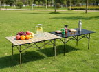 Camping Table，Portable Folding Table,with Carry Bag，Suitable for Indoor, Outdoor, Camping, Backyard, Party, Patio, The Yellow Camping Table at The Beach