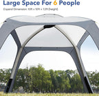 Instant Setup Inflatable Air Shelter 10x10ft Canopy Tent for Camping, with 4 Removable Side Panels for 6-8 Person – Ideal for Garden, Beach, Park, and Outdoor Events