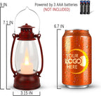 Vintage Red Lantern Decor With Remote Control, 8" Candle Lantern with Handle - Small Hanging Lanterns for Decorative Indoor & Outdoor Use - Perfect for Wedding Centerpiece