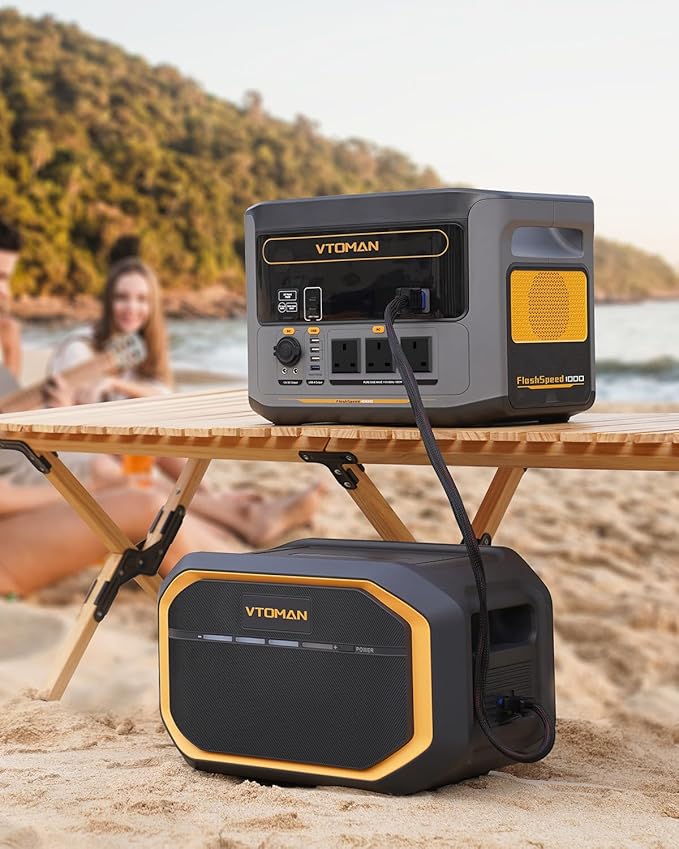 VTOMAN FlashSpeed 1500 Extra Battery, 1548Wh Capacity LiFePO4 Battery with BMS Protection for Camping, Home Backup, Suitable for VTOMAN FlashSpeed 600/1000/1500 Portable Power Station Expand Capacity