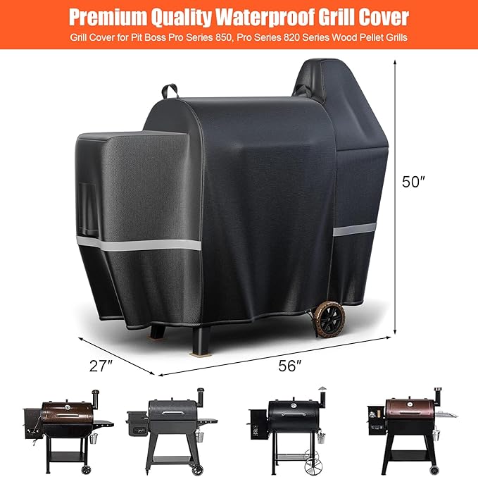 Upgraded Grill Cover for Pit Boss 850, 820, Z Grill 700, 600D Wood Pellet Smoker Cover for 820 Deluxe, 820D, 820FB, Sportsman 820 Series Wood Pellet Grills, Z Grill 700 Series