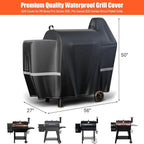 Upgraded Grill Cover for Pit Boss 850, 820, Z Grill 700, 600D Wood Pellet Smoker Cover for 820 Deluxe, 820D, 820FB, Sportsman 820 Series Wood Pellet Grills, Z Grill 700 Series