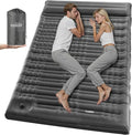Elegear CumbreX Double Sleeping Pad for Camping, 4.7" Ultra-Thick Inflatable Camping Sleeping Pad 2 Person with Built-in Foot Pump, Portable Camping Sleeping Mat for Backpacking Hiking Tent, Gray Full