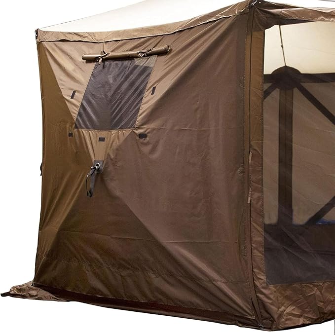 Clam Quick-Set Wind & Sun Panels – 2-Pack Brown Accessory for Screen Shelter – Outdoor Sidewalls for Shade & Privacy – Durable Poly-Oxford with Carry Bag – Tent Not Included