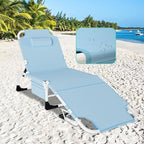 LILYPELLE Tanning Chair with Face Hole, Heavy Duty Outside Lounge Chairs with Mattress, Folding Outdoor Face Down Tanning Chair Arm Hole for Beach Poolside Patio Sunbathing Lawn Camping