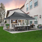 COBIZI 10x20 Pop Up Canopy Tent with Sidewalls, Outdoor Party Tent, Waterproof & UV50+, 3 Adjustable Heights, Higher Frame Design for Parties Backyard, Weddings, Markets, Gray
