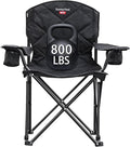 SUNNYFEEL XXL Oversized Camping Chair Heavy Duty 800 LBS for Big Tall People Padded Portable Folding Quad Lawn Chairs with Armrest Cup Holder & Pocket for Outdoor/Travel/Picnic/Camp/Sports