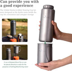 iBasingo 1050ml Titanium Bottle with 600ml Nesting Cup Outdoor Camping Single Layer Wide Mouth Cookware Lightweight Portable Bottle Mug Set Hiking Picnic Solo Cooking Mess Kit Ti3007D