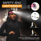 EverBrite Rechargeable Headlamp, 2 Pack Kids Headlamp with White/Red/Green Light and Memory Function, Head Lamp for Adult and Kid with 5 Modes, 120° Adjustable LED Headlamp for Camping, Running-Pink
