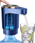 Water Jug Pump for 5 Gallon Bottle – Portable Electric USB-C Charging Dispenser, Dual Powerful Motors, Fast Flow, Fits 2-5 Gallon Jugs – Ideal for Home, Office, Camping, RV, Blue