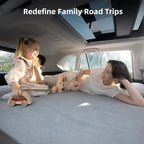 AutoLevel TPU Backseat Foam Mattress for Toyota RAV4, 4-inch Foam Camping Mattress & Slope-Cancel Layer, Inflatable SUV Car Bed with Portable Built-in Rechargeable Pump for Road Trip Sleeping