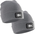 POWERCAP LED Hat Light 150 Lumens Rechargeable Fleece Beanie with Bright Built-in Headlamp Waterproof LED Warm One Size Cap