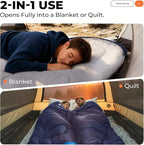 Sleeping Bag for Adults Warm Weather, Compact Lightweight Backpacking Sleeping Bag with Compression Sack, Camping Essentials Gear for Hiking Travel Climbing Outdoor & Indoor Use