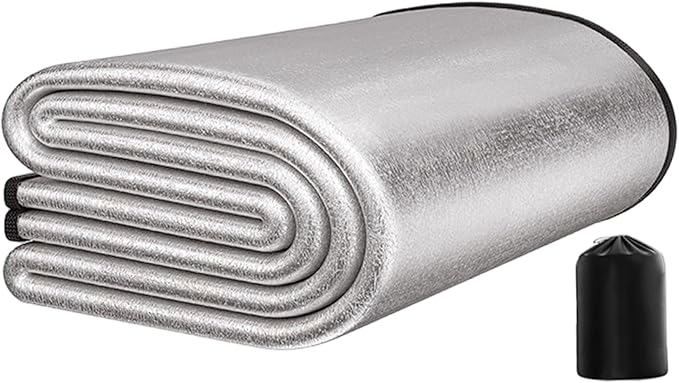Camping Sleep Pad, 59.1x78.7 Waterproof Thicken Camping Sleeping Mat, Portable Aluminum Foil Insulating Pad for Outdoor, Sleeping Mat