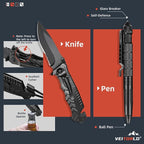VEITORLD Gifts for Men Dad Husband Him Fathers Day, Survival Gear and Equipment 12 in 1, Survival Kits, Cool Unique Fishing Hunting Anniversary Birthday Gifts for Him Teen Boy Boyfriend Women
