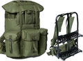 Military ALICE Pack Large Size with 2pcs Support Shelf – Tactical Rucksack with Expandable Straps, Aluminum Quick-Release Buckles, and Enhanced Waist Support – US Logo, Army Green