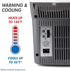 Wagan EL6206 12V 6 Quart Personal Thermoelectric, 6 Liter Capacity, Portable Electric Cooler Warmer with 12/24V DC, Small Fridge for Car, RV, and Camping Use, UL Listed