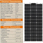 500W Flexible Solar Panels 5x100W 12V Monocrystalline Cell for Battery Charge Marine RV Trailer Boat Cabin Van Car Uneven Surfaces